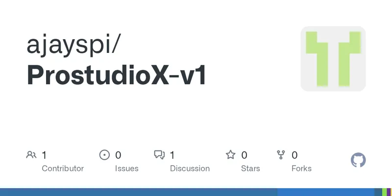 Pro Studio X GitHub repository card