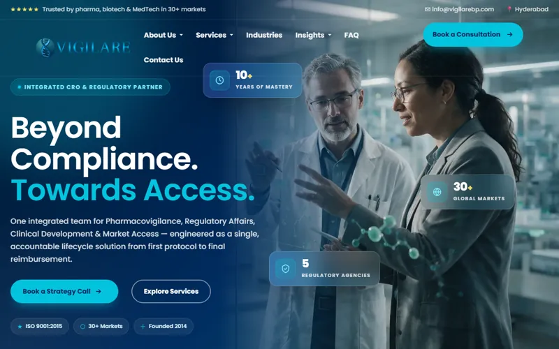 Vigilare Bio Pharma — regulatory affairs homepage